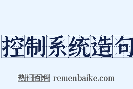 控制系统造句是什么意思的图片